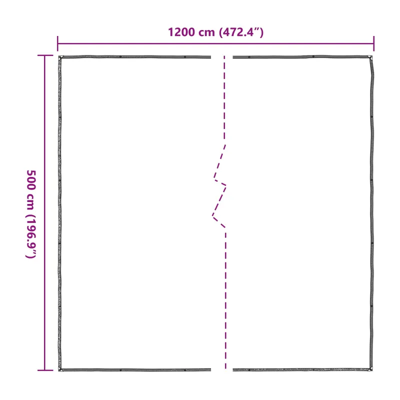 Augalų uždangalas Skaidrus 5 x 12 m PE