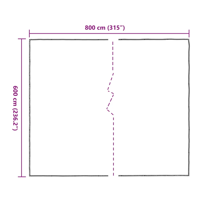 Augalų uždangalas Skaidrus 6 x 8 m PE
