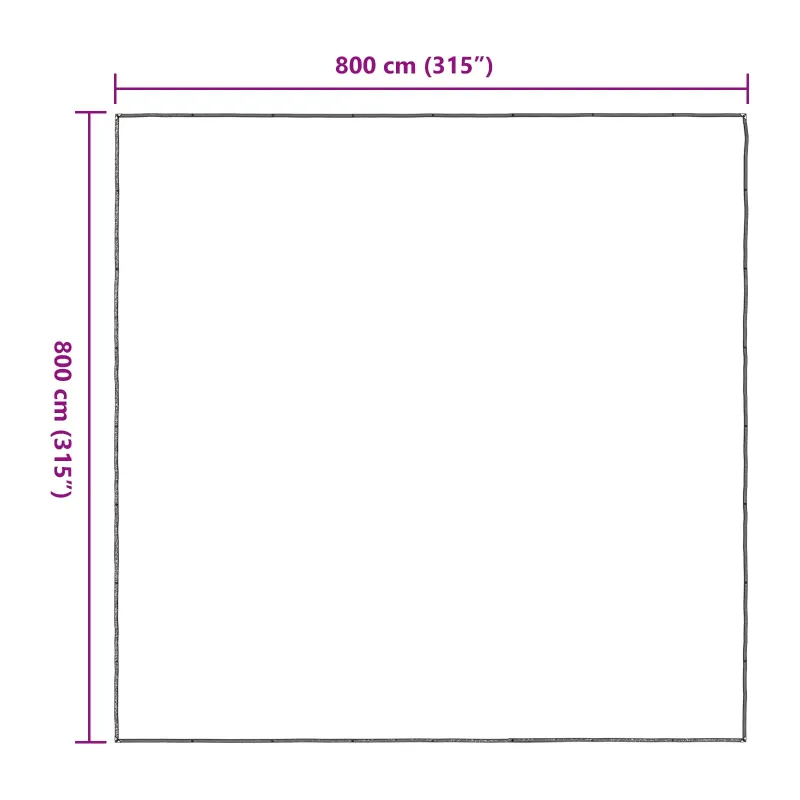 Augalų uždangalas Skaidrus 8 x 8 m PE