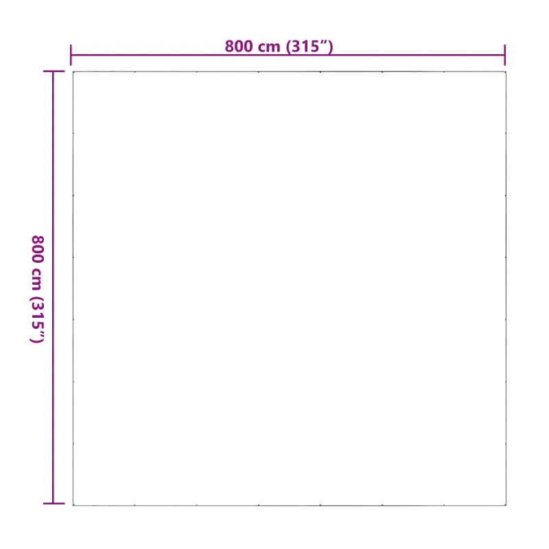 Augalų uždangalas Skaidrus 8 x 8 m PVC