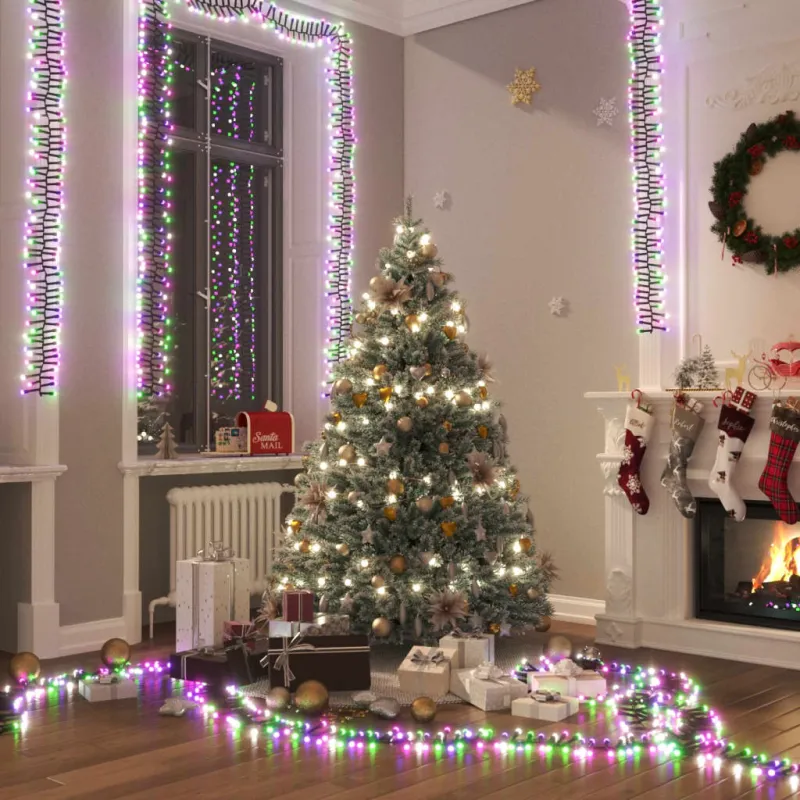 LED lempučių girlianda, PVC, 1000 pastelinių LED, tanki