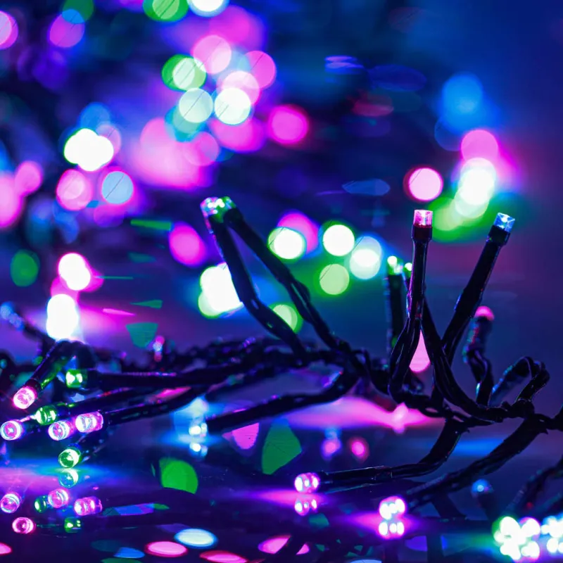 LED lempučių girlianda, PVC, 1000 pastelinių LED, tanki