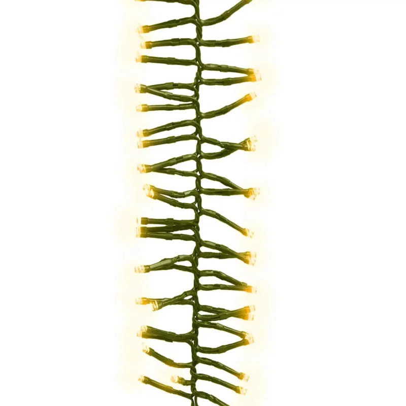 LED lempučių girlianda, PVC, 2000 šiltų baltų LED, tanki