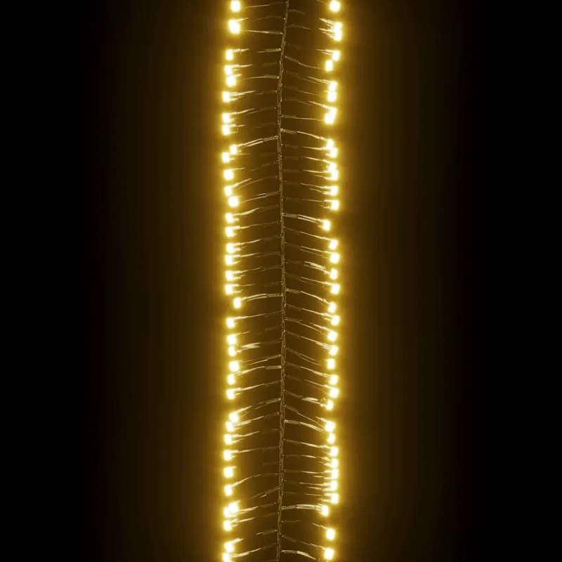 LED lempučių girlianda, PVC, 2000 šiltų baltų LED, tanki