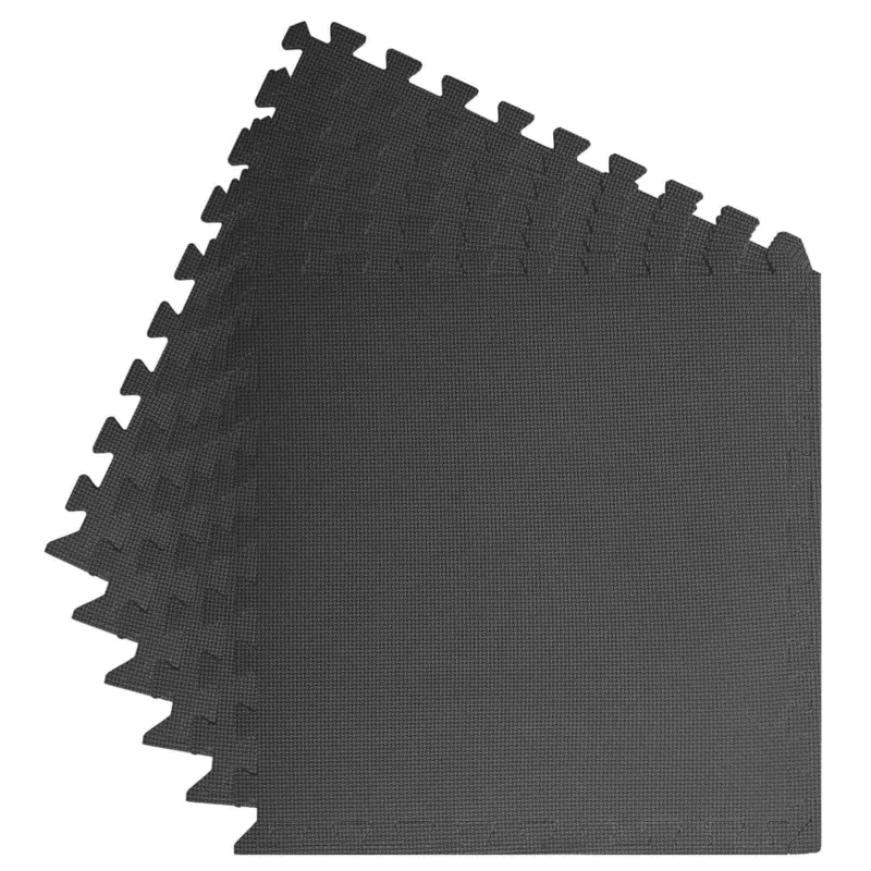 Baseino grindų kilimas 6 pcs Juoda 2,16 ㎡ EVA puta