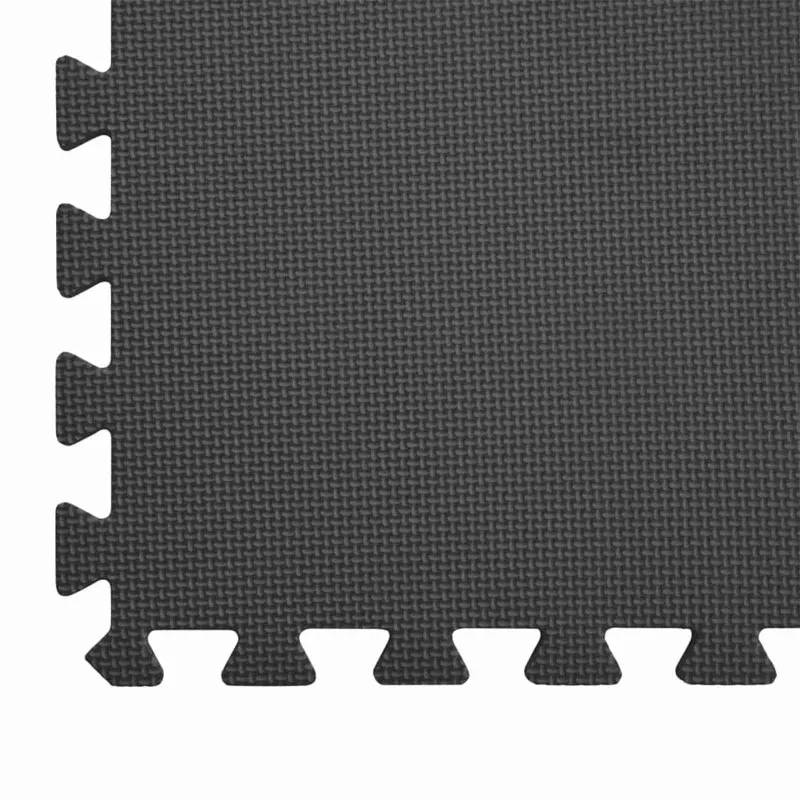 Baseino grindų kilimas 6 pcs Juoda 2,16 ㎡ EVA puta