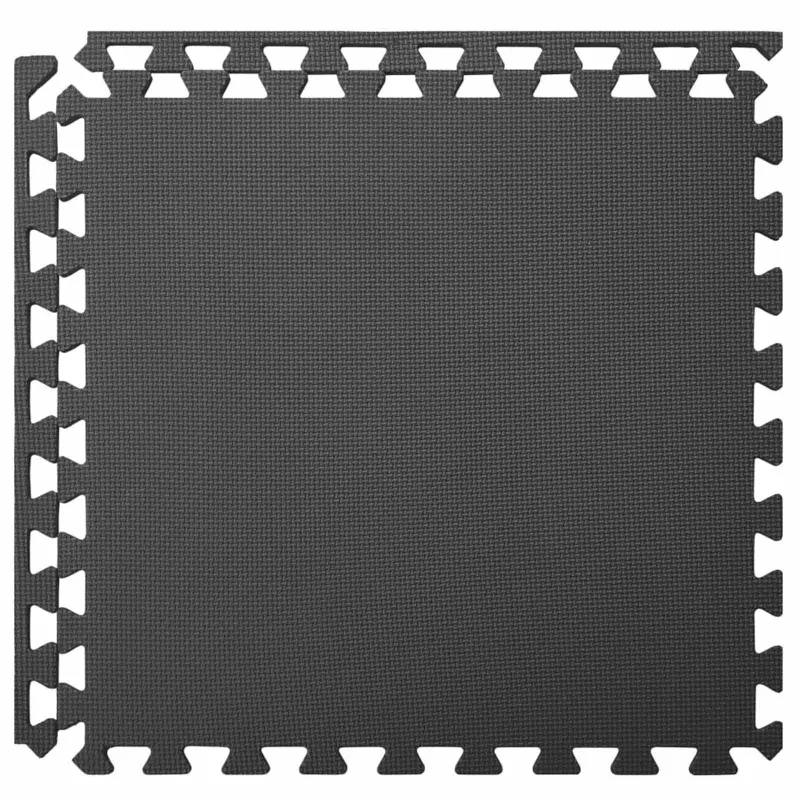 Baseino grindų kilimas 6 pcs Juoda 2,16 ㎡ EVA puta