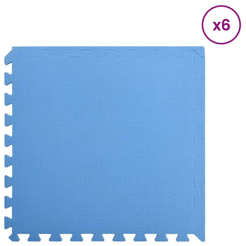 Baseino grindų kilimas 6 pcs Mėlyna 2,16 ㎡ EVA puta