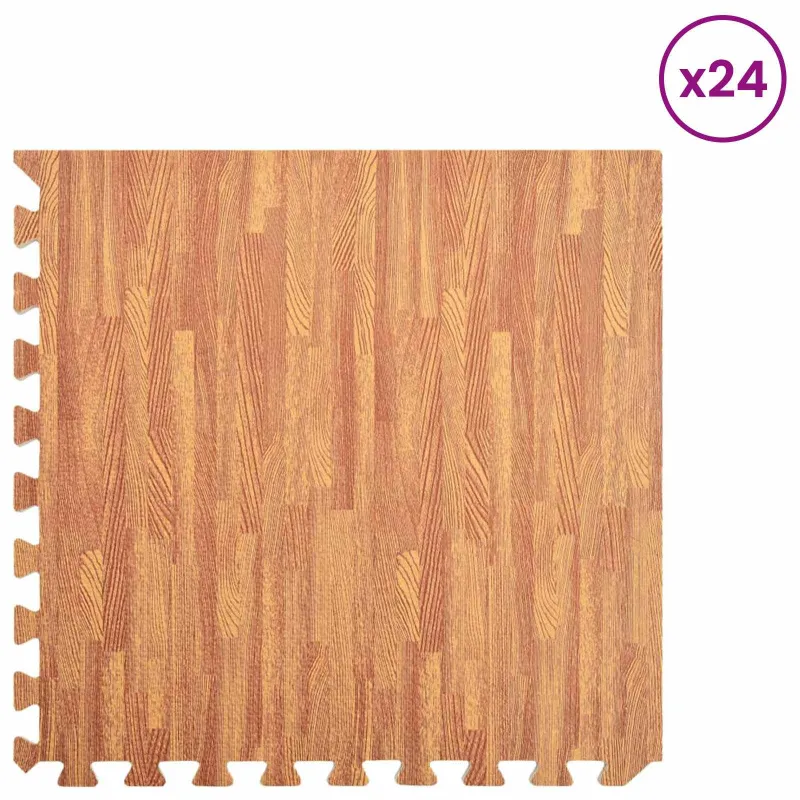 Baseino grindų kilimas 24 pcs Medis 8,64 ㎡ EVA puta