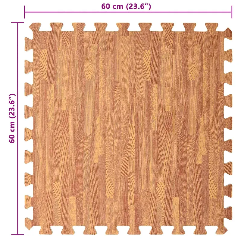 Baseino grindų kilimas 24 pcs Medis 8,64 ㎡ EVA puta