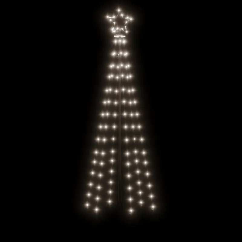 Kalėdų eglutė, 70x180cm, kūgio formos, 108 šaltos baltos LED