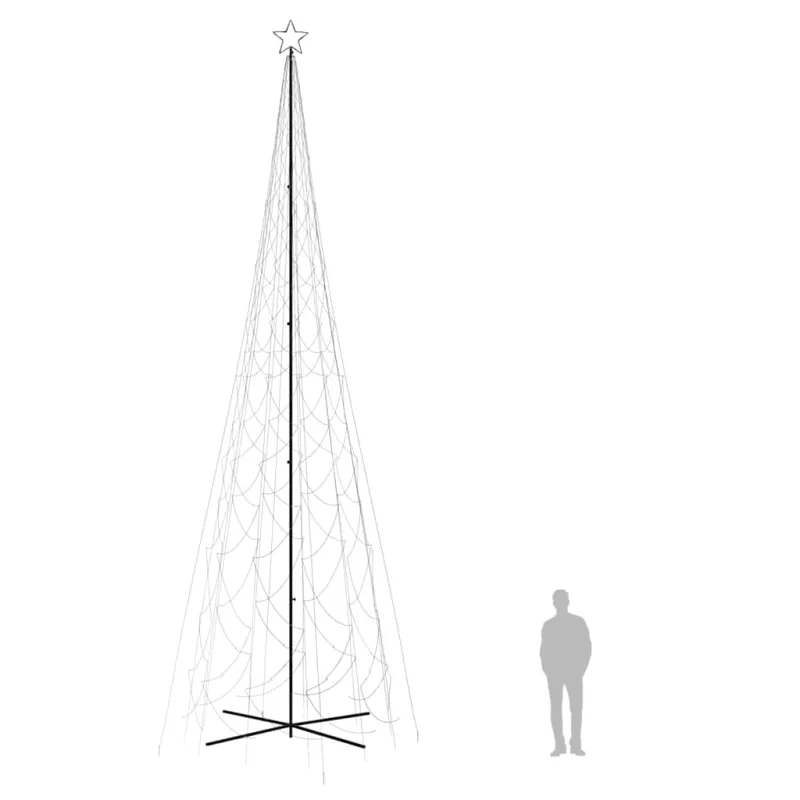 Kalėdų eglutė, 230x800cm, kūgio formos, 3000 šaltų baltų LED