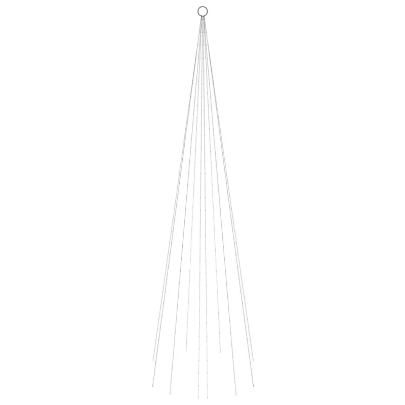 Kalėdų eglutė ant vėliavos stiebo, 300cm, 310 mėlynų LED