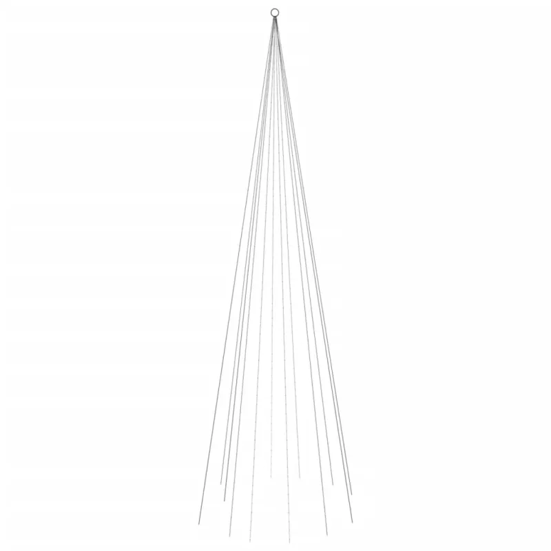 Kalėdų eglutė ant vėliavos stiebo, 500cm, 732 spalvotos LED