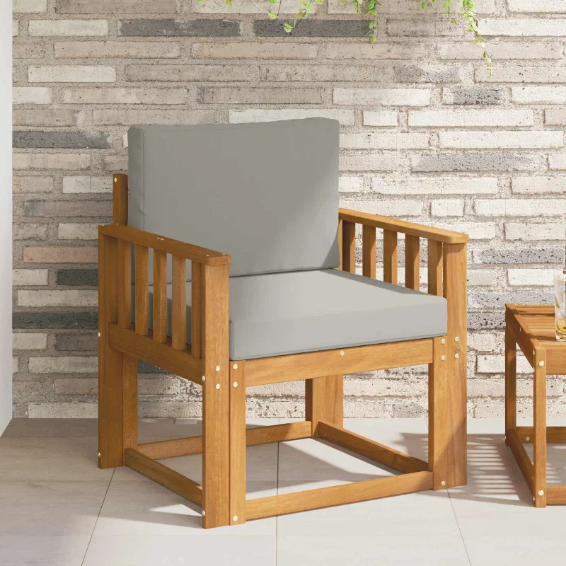 Lauko sofa Tvirta akacijos mediena ir poliesteris