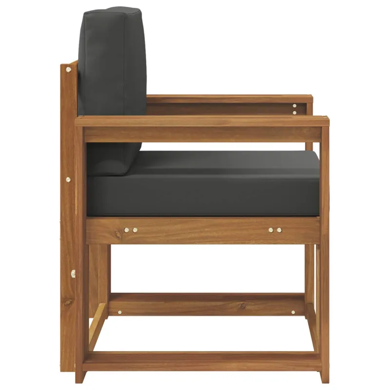 Lauko sofa Tvirta akacijos mediena ir poliesteris Natūrali