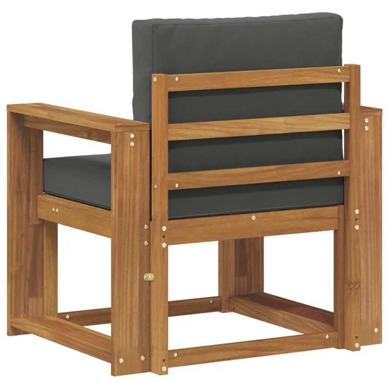 Lauko sofa Tvirta akacijos mediena ir poliesteris Natūrali