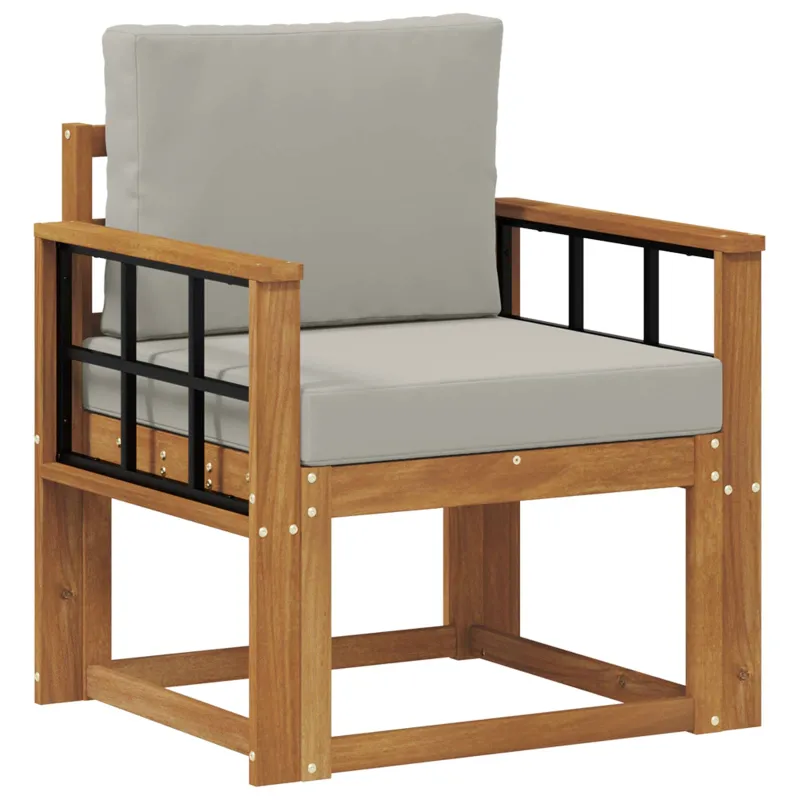 Lauko sofa Tvirta akacijos mediena ir poliesteris