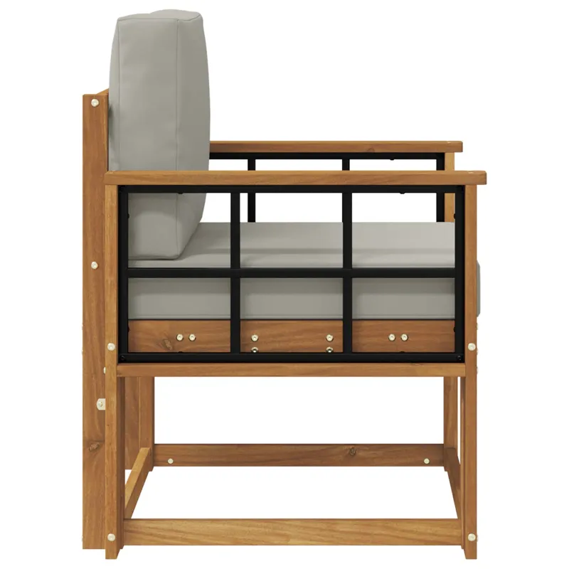 Lauko sofa Tvirta akacijos mediena ir poliesteris