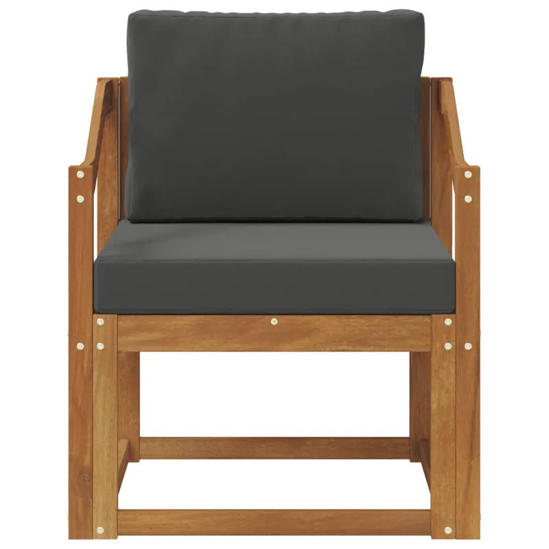 Lauko sofa Tvirta akacijos mediena ir poliesteris Natūrali