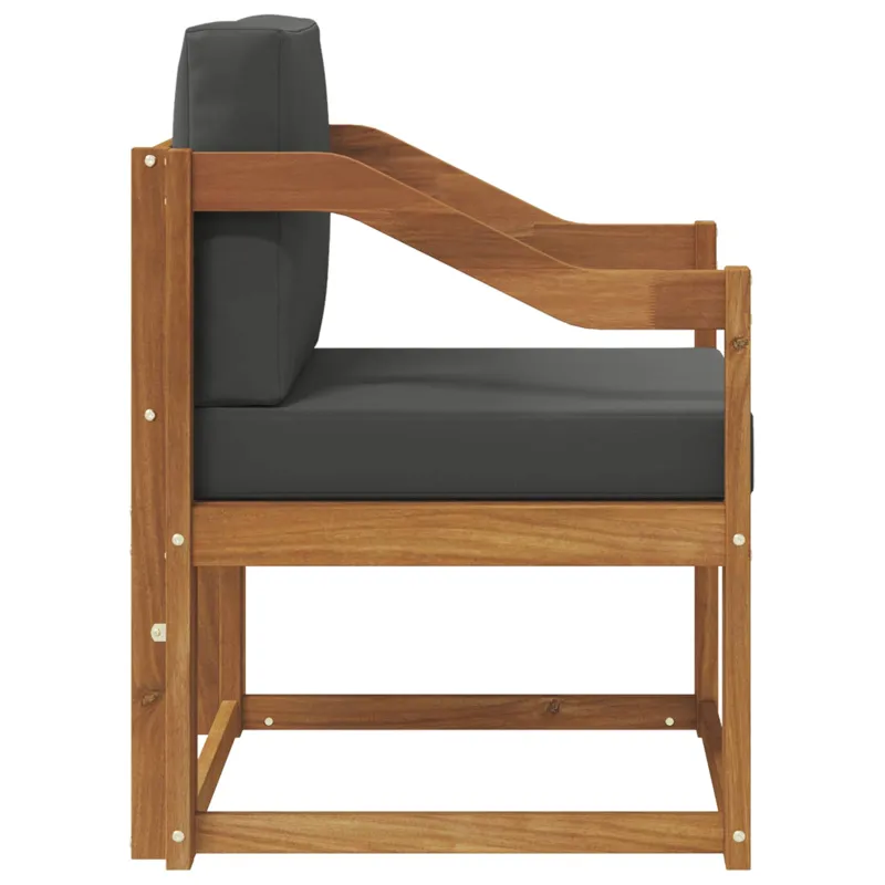 Lauko sofa Tvirta akacijos mediena ir poliesteris Natūrali