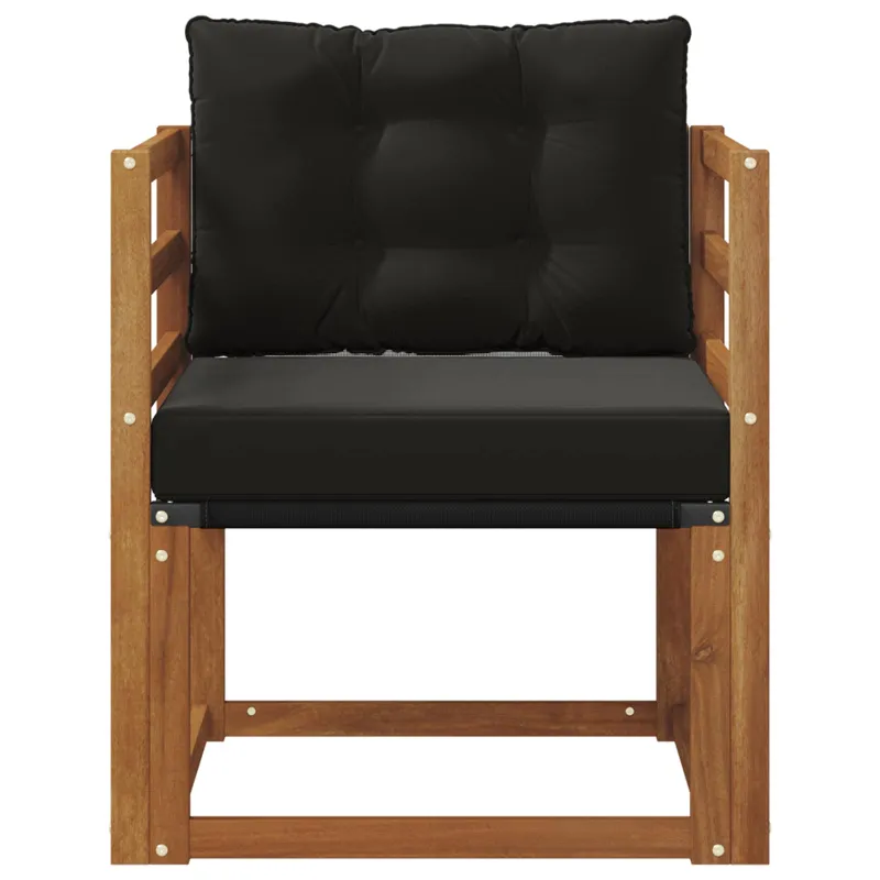 2 Vienetas Lauko sofa Kietos akacijos mediena Natūrali