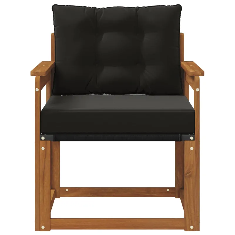 2 Vienetas Lauko sofa Kietos akacijos mediena Natūrali