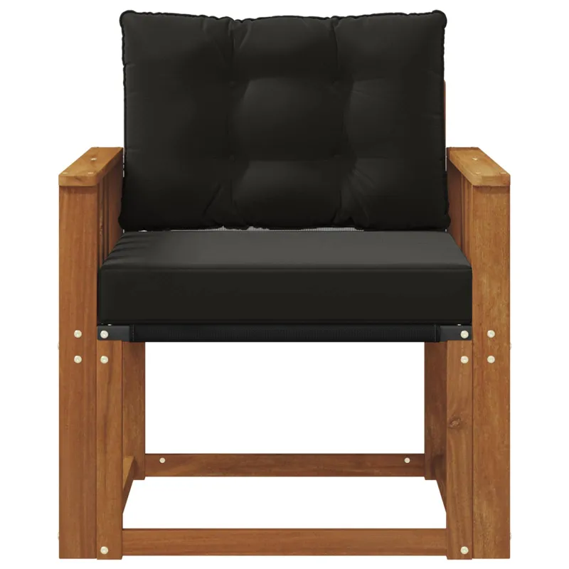 2 Vienetas Lauko sofa Kietos akacijos mediena Natūrali