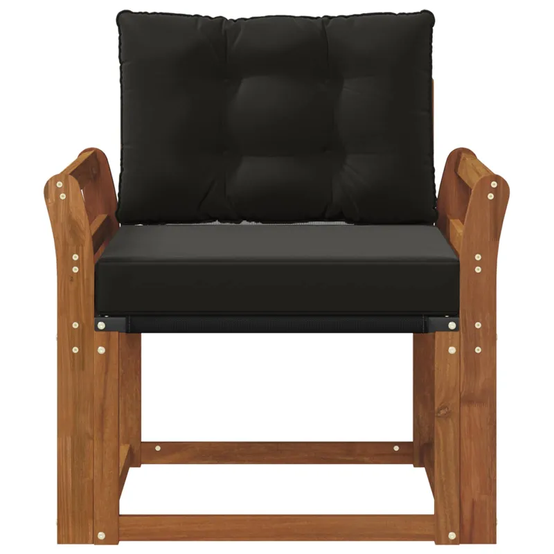 2 Vienetas Lauko sofa Kietos akacijos mediena Natūrali