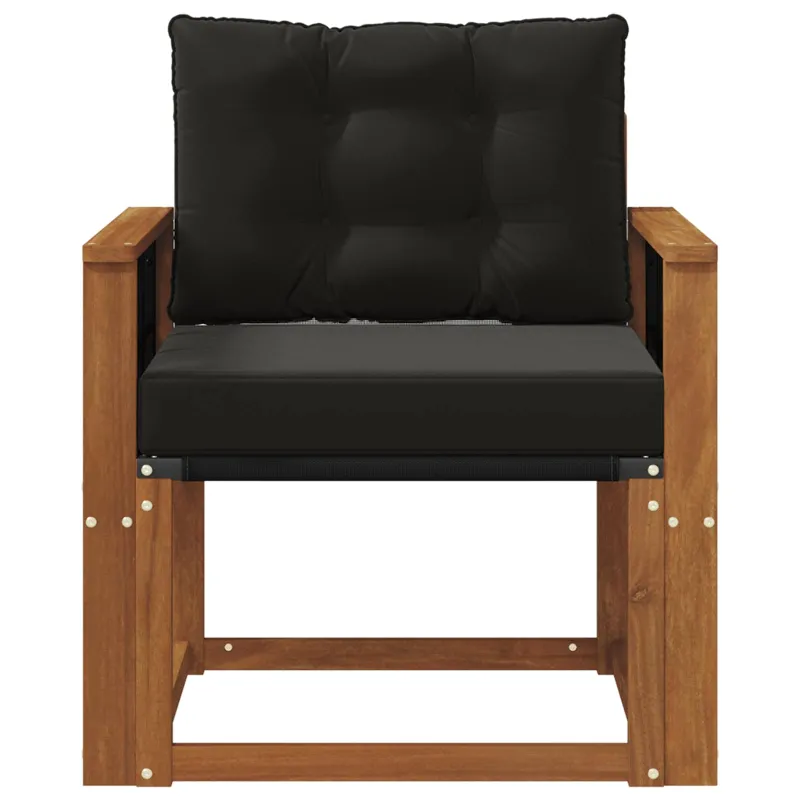 2 Vienetas Lauko sofa Kietos akacijos mediena Natūrali