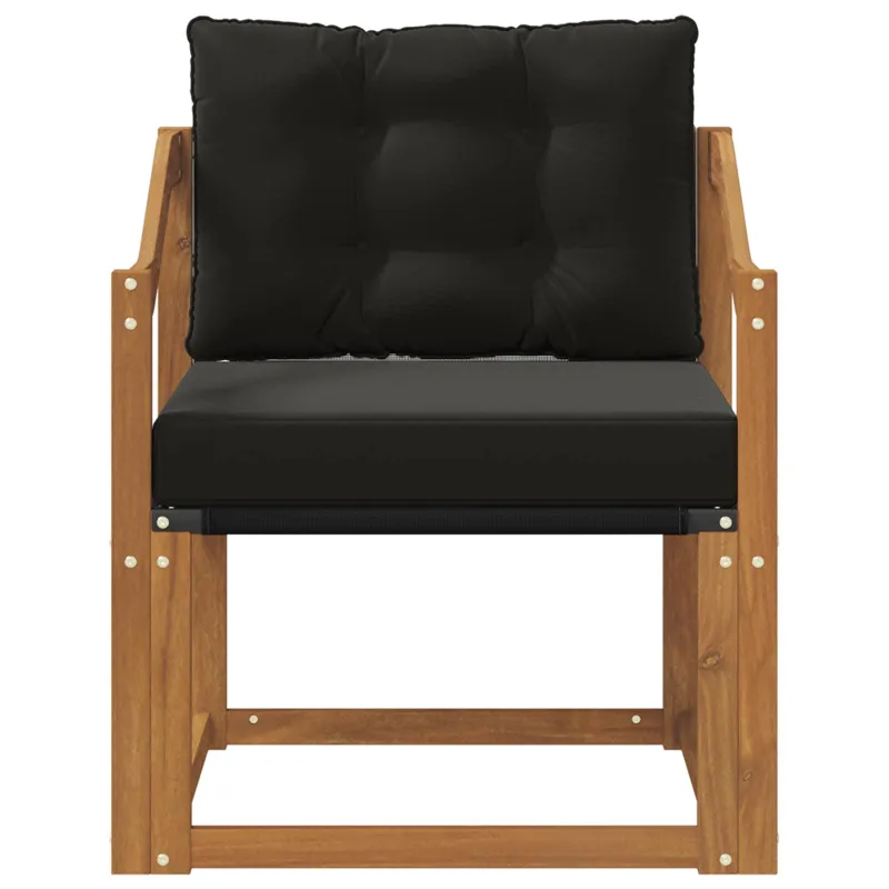 2 Vienetas Lauko sofa Kietos akacijos mediena Natūrali