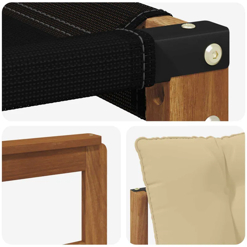 Lauko sofos komplektas Kietasis akacijos medis ir Textilene