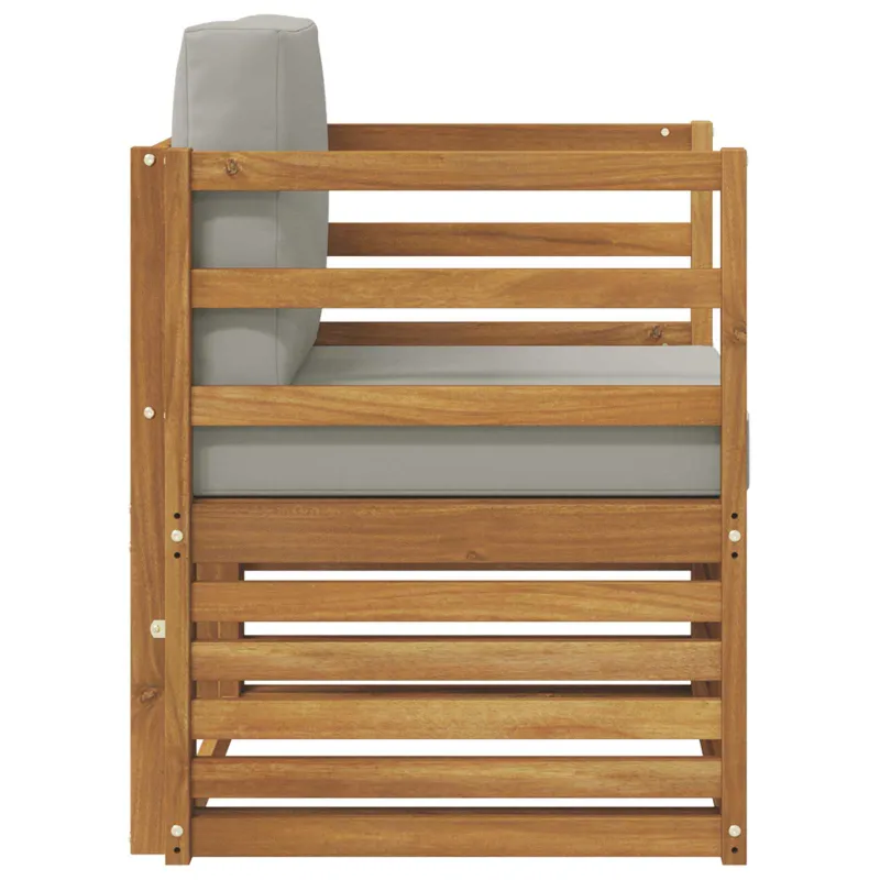 Lauko sofa Tvirta akacijos mediena ir poliesteris Natūrali