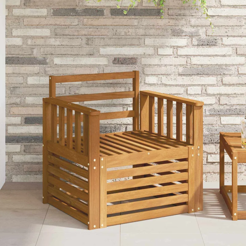 Lauko sofa Kietos akacijos mediena Natūrali