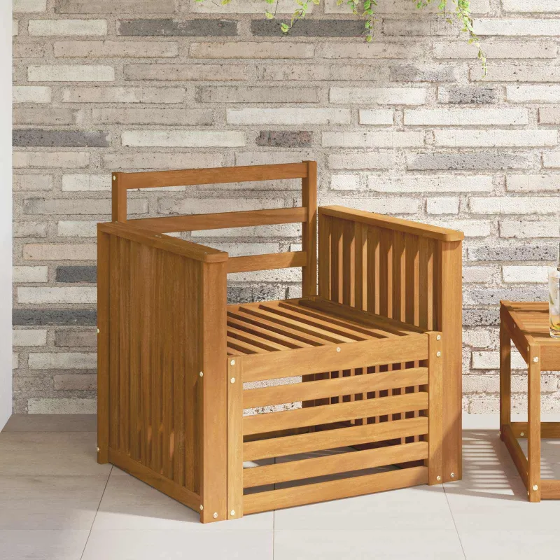 Lauko sofa Kietos akacijos mediena Natūrali