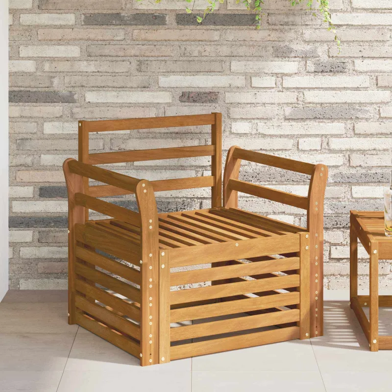 Lauko sofa Kietos akacijos mediena Natūrali