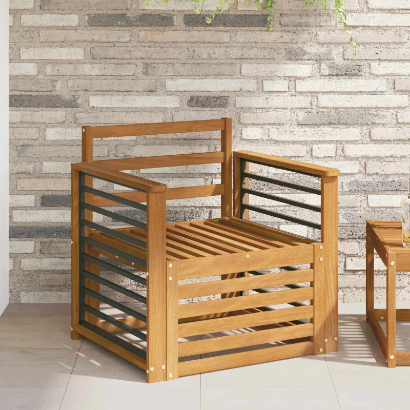 Lauko sofa Kietos akacijos mediena Natūrali