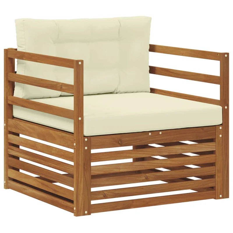 Lauko sofa Tvirta akacijos mediena ir poliesteris