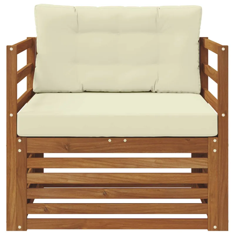 Lauko sofa Tvirta akacijos mediena ir poliesteris