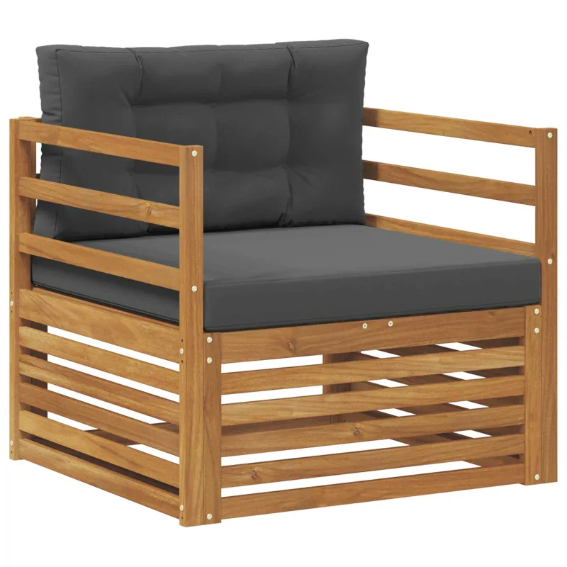 Lauko sofa Tvirta akacijos mediena ir poliesteris