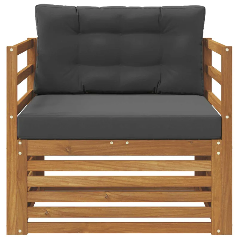 Lauko sofa Tvirta akacijos mediena ir poliesteris