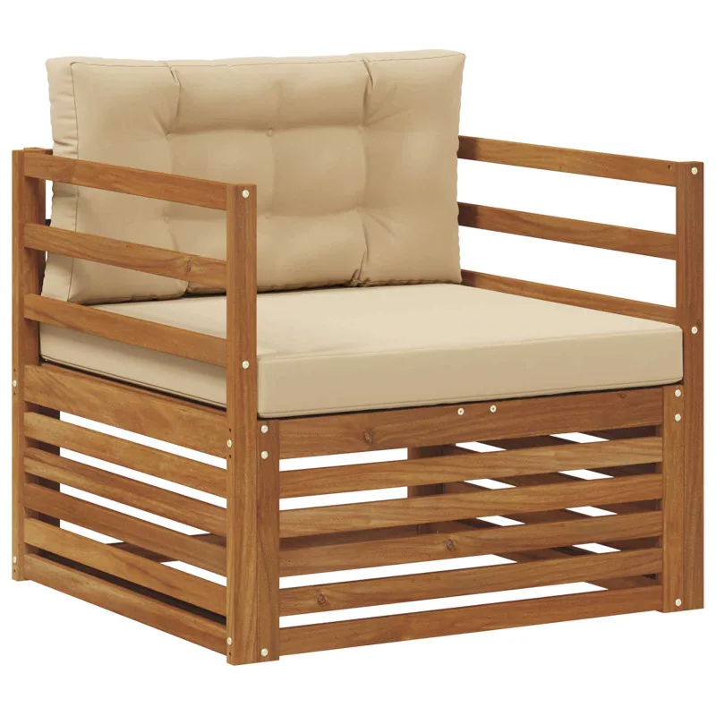 Lauko sofa Tvirta akacijos mediena ir poliesteris