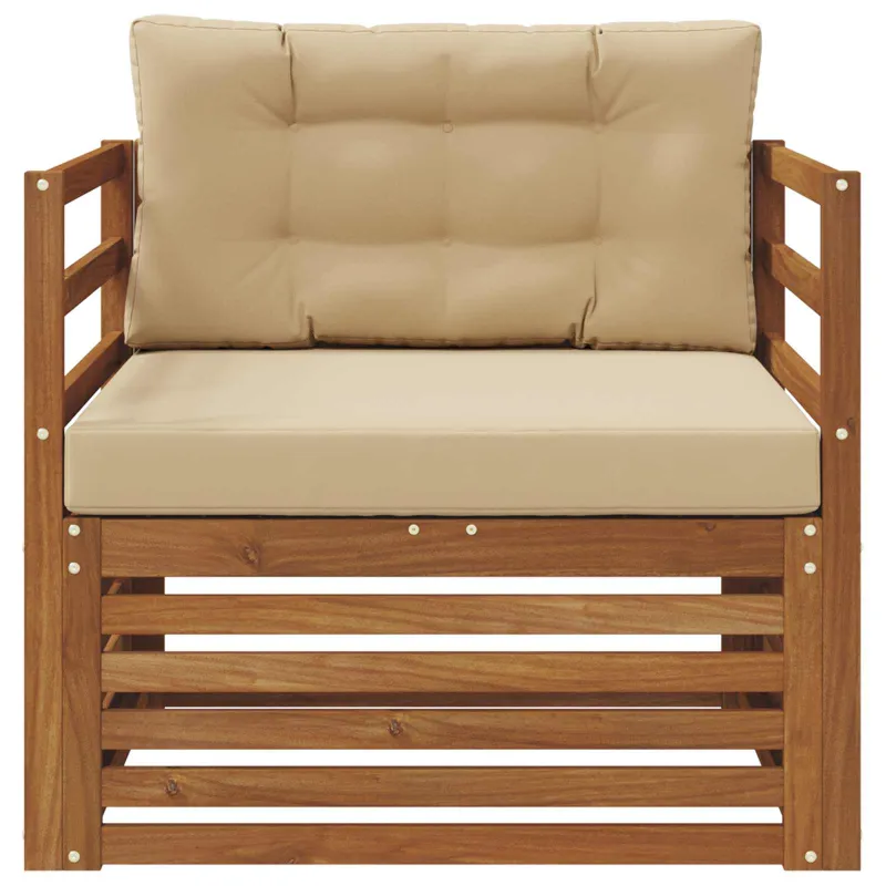 Lauko sofa Tvirta akacijos mediena ir poliesteris