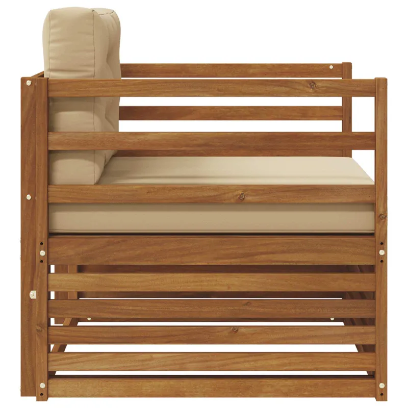 Lauko sofa Tvirta akacijos mediena ir poliesteris