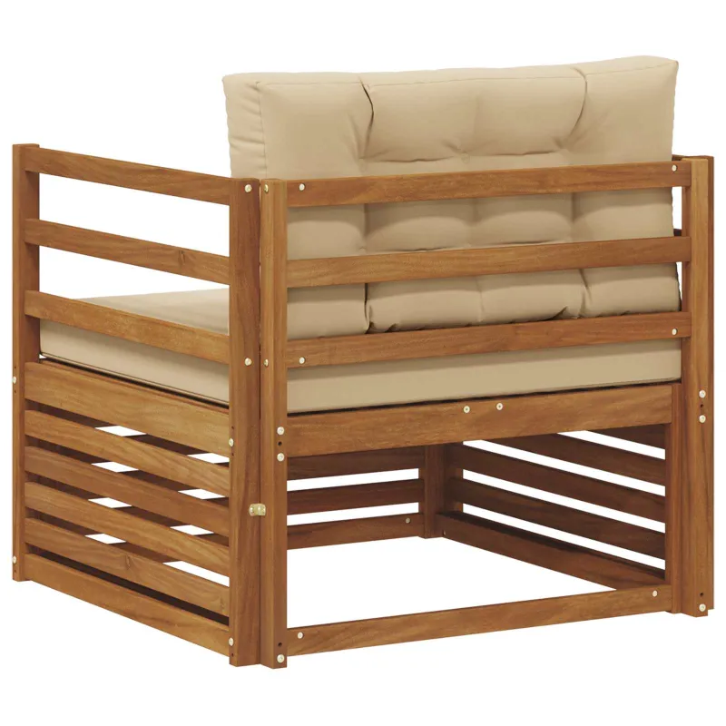 Lauko sofa Tvirta akacijos mediena ir poliesteris