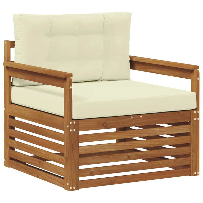 Lauko sofa Tvirta akacijos mediena ir poliesteris