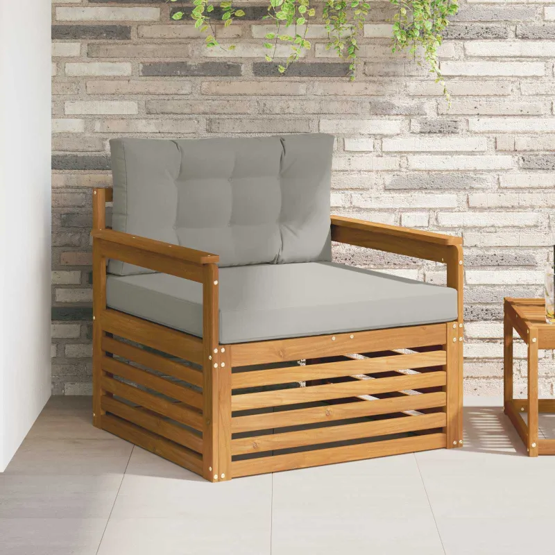 Lauko sofa Tvirta akacijos mediena ir poliesteris
