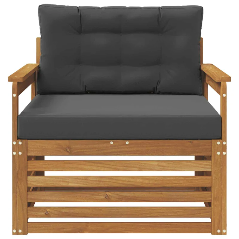 Lauko sofa Tvirta akacijos mediena ir poliesteris