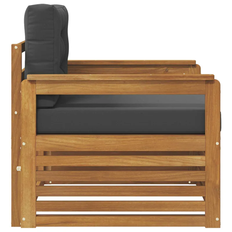 Lauko sofa Tvirta akacijos mediena ir poliesteris
