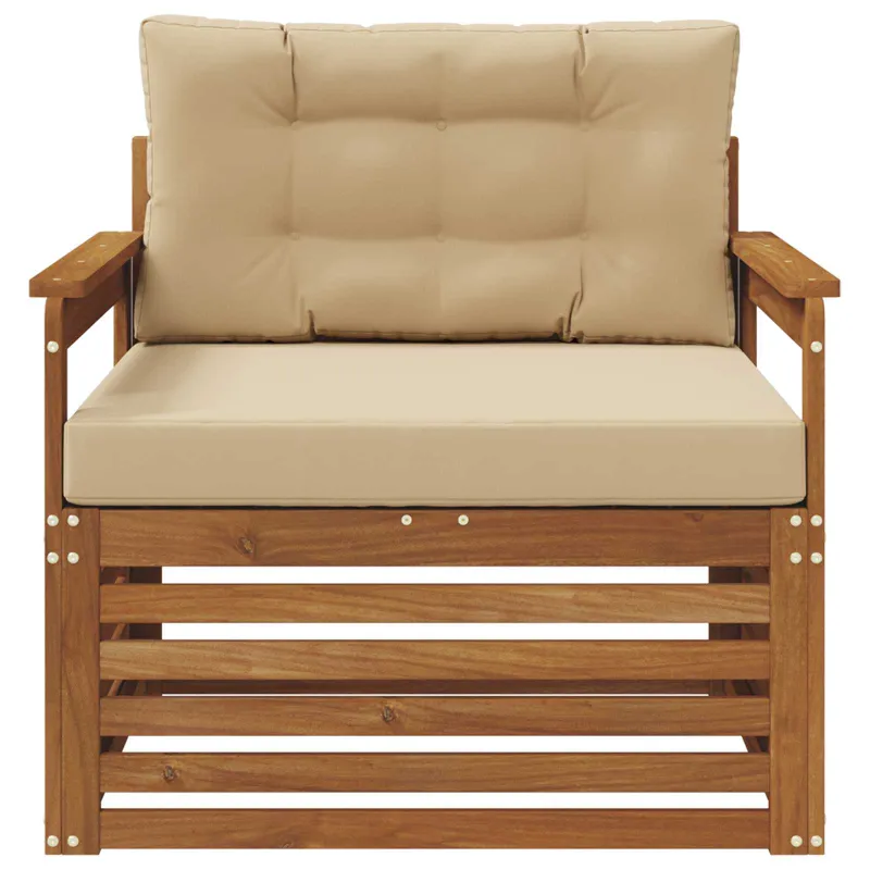 Lauko sofa Tvirta akacijos mediena ir poliesteris
